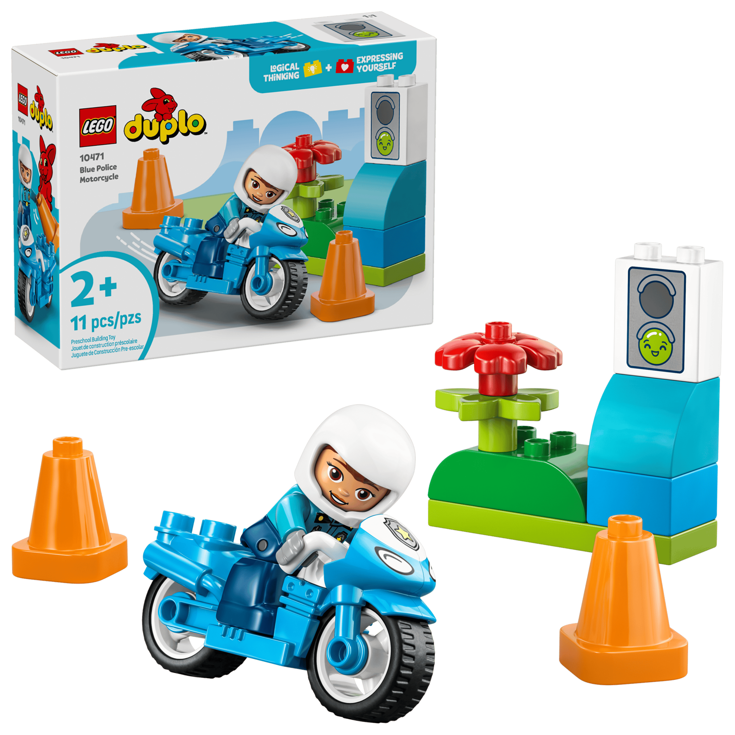 LEGO®Duplo 10471 Blaues Polizeimotorrad Neu